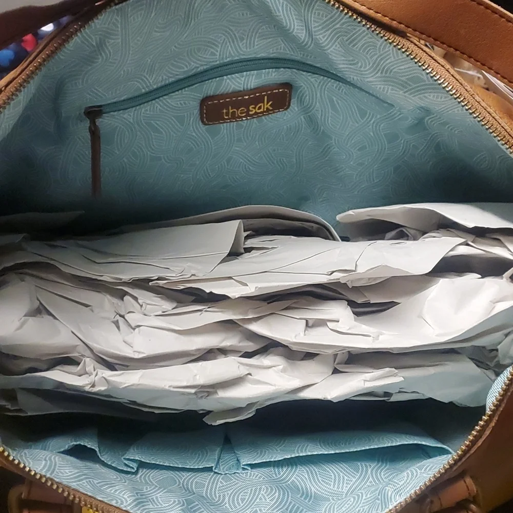 NEW The Sak Sierra Brown Convertible Satchel Bag